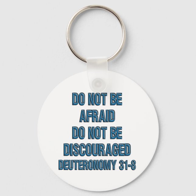 Deuteronomy 31:8 key ring (Front)