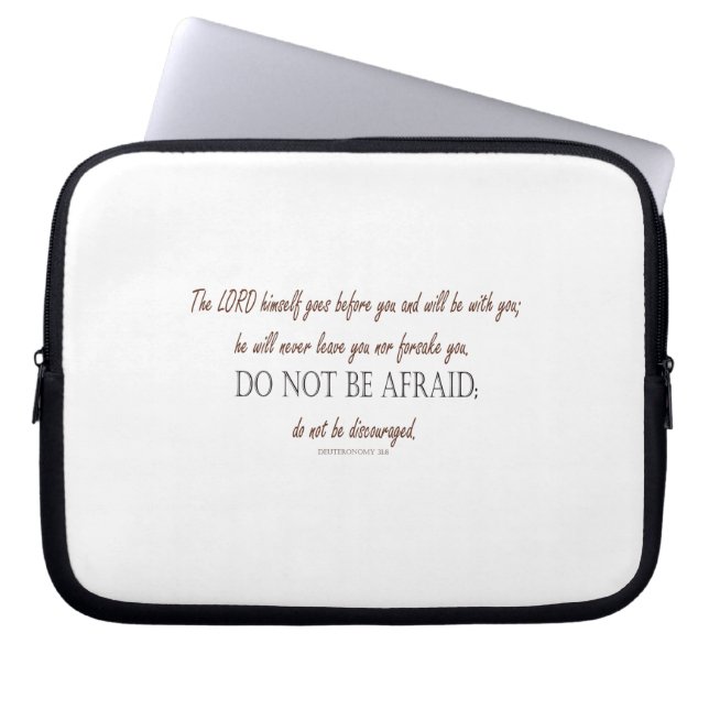 Deuteronomy_31:8 Laptop Sleeve (Front)