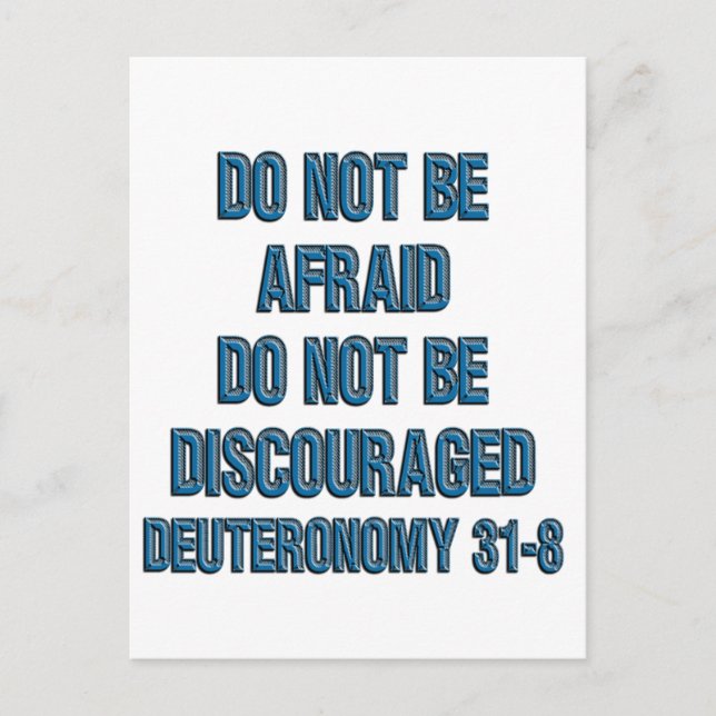 Deuteronomy 31:8 postcard (Front)