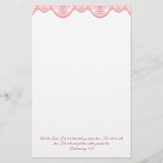 Deuteronomy 31:8 stationery (Front)