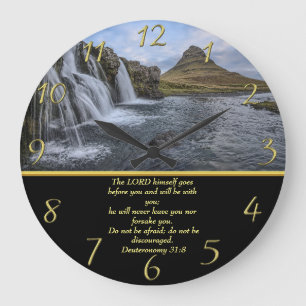 Deuteronomy 31:8 The LORD himself Large Clock