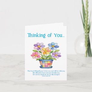 Deuteronomy 31:8 Thinking of You Note Card