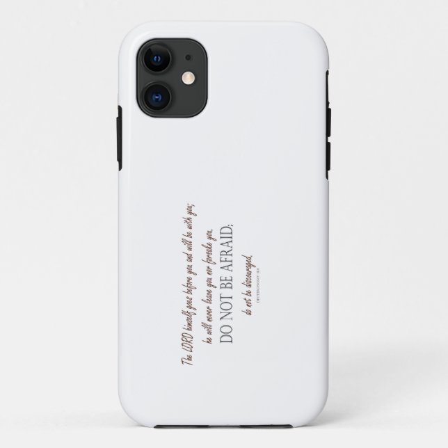 Deuteronomy 31 Do Not Be Afraid, Floral Borders Case-Mate iPhone Case (Back)