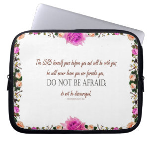 Deuteronomy_31, Do not be discouraged Laptop Sleeve