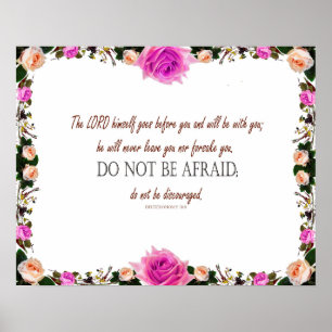 Deuteronomy_31, Do not be discouraged Poster