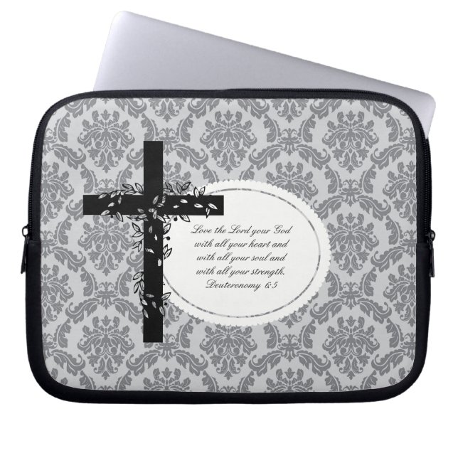 Deuteronomy 6:5 Laptop/Netbook Carrier Sleeve (Front)