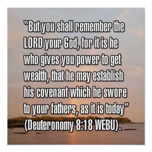 Deuteronomy 8:18 WEBU Poster (Front)