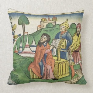 Deuteronomy: Frontispiece in which God makes the L Cushion