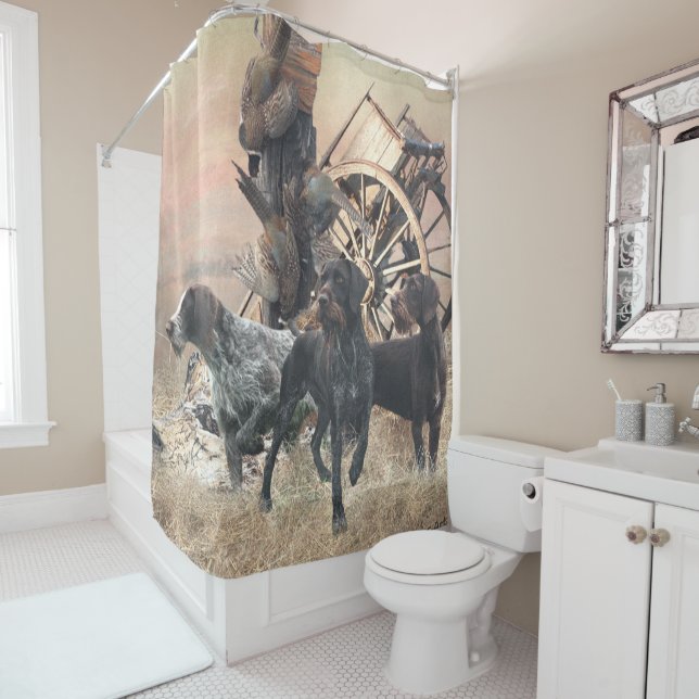 Deutsch Drahthaar(GWP) Shower Curtain (In Situ)