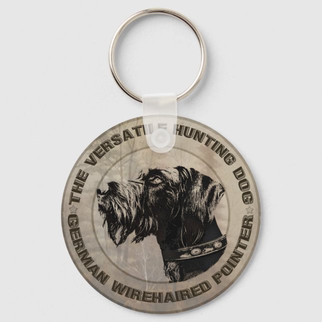 Deutsch Drahthaar   Key Ring (Front)