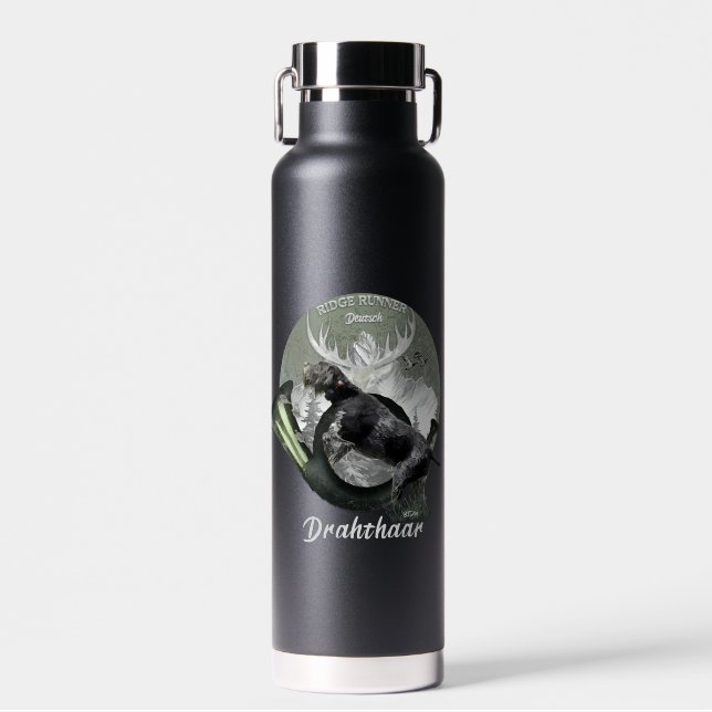 Deutsch Drahthaar  Water Bottle (Front)