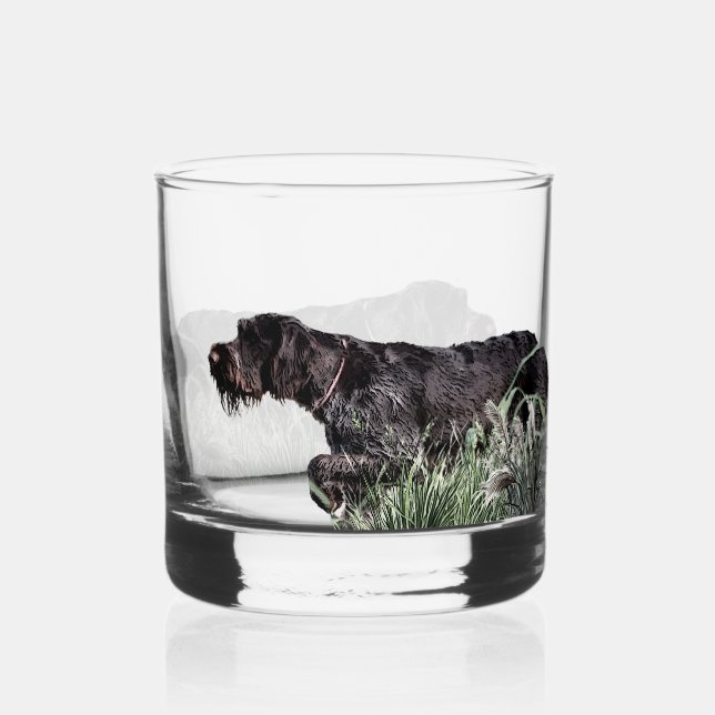 Deutsch Drahthaar Whiskey Glass (Front)