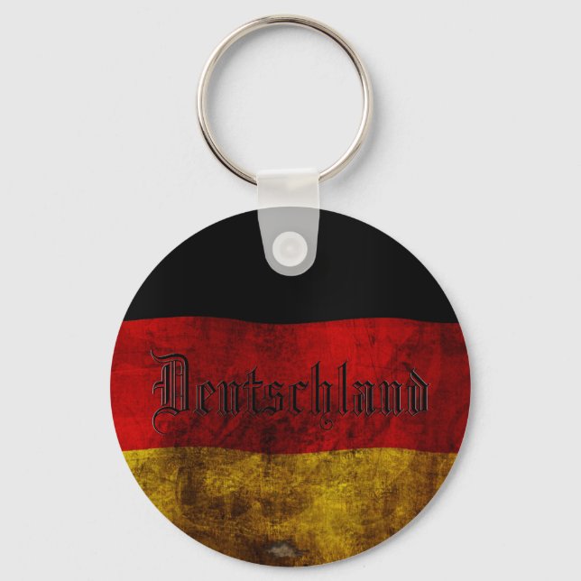 Deutsch Flagge - Vintage... Key Ring (Front)