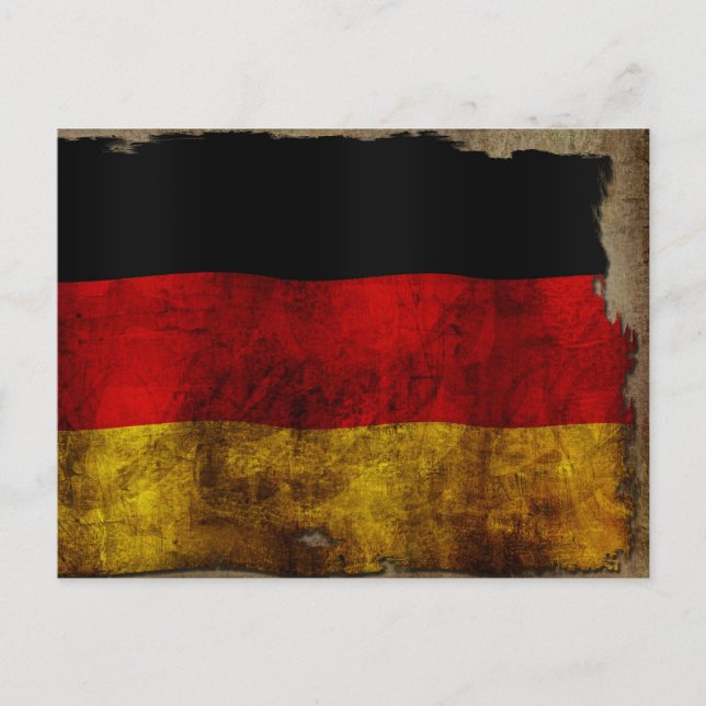 Deutsch Flagge - Vintage... Postcard (Front)