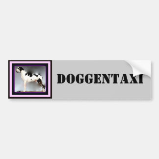 Deutsche Dogge, Great Dane, Harlekin, Taxi, Sticke Bumper Sticker