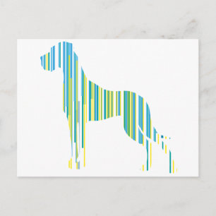 Deutsche Dogge Minimalistisch Postcard