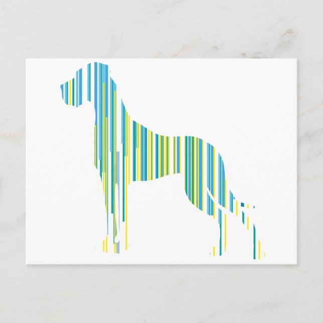 Deutsche Dogge Minimalistisch Postcard (Front)