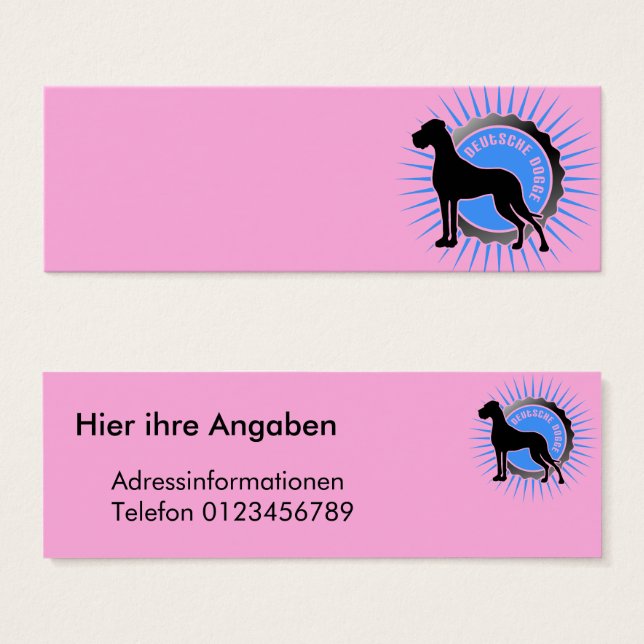 Deutsche Dogge Visitenkarte (Front & Back)