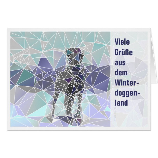 Deutsche Dogge Winter Karte (Front Horizontal)