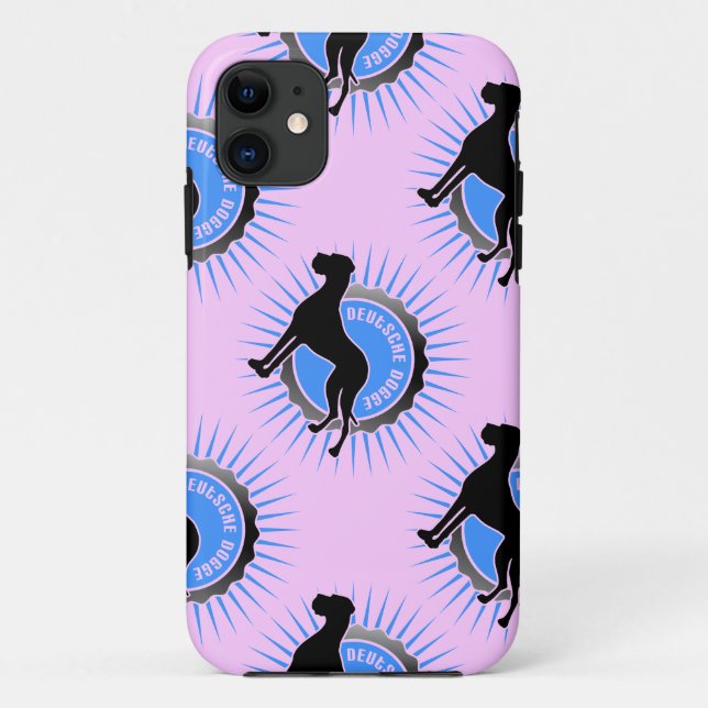 Deutsche Doggem Stern and Written Case-Mate iPhone Case (Back)