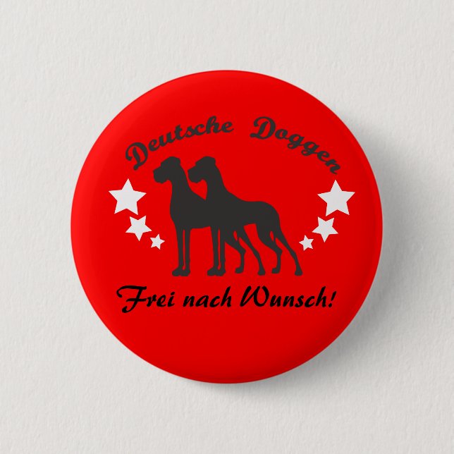 Deutsche Doggen 6 Cm Round Badge (Front)