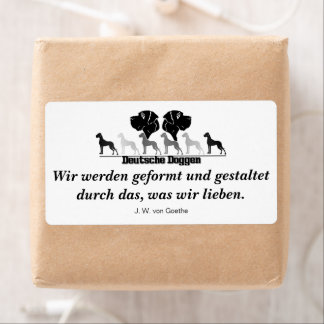 Deutsche Doggen Briefaufkleber