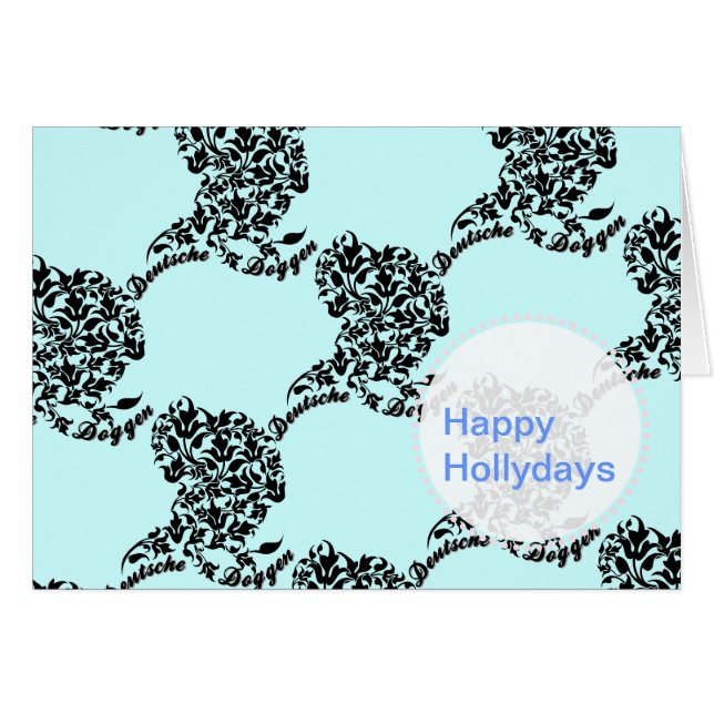 Deutsche Doggen Kopf Illustration Blatt (Front Horizontal)