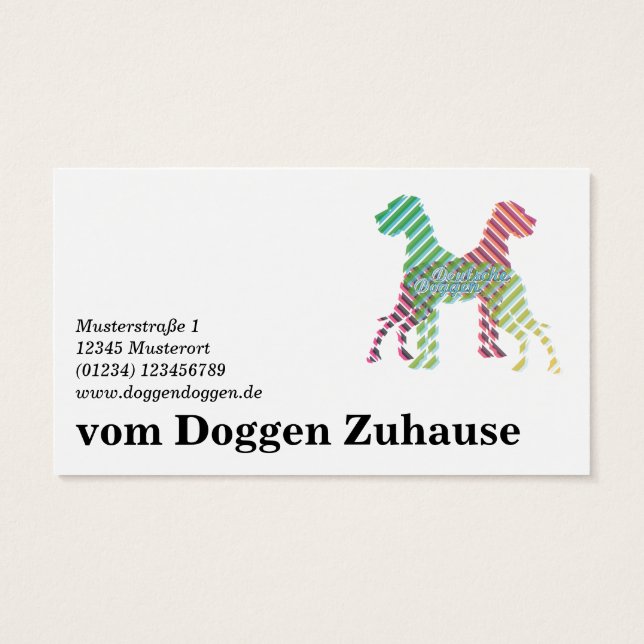 Deutsche Doggen Visitenkarten (Back)