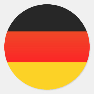 Deutsche Flagge or German Flag Classic Round Sticker