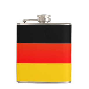 Deutsche Flagge or German Flag Hip Flask