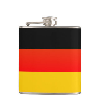 Deutsche Flagge or German Flag Hip Flask
