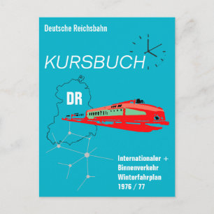 Deutsche Reichsbahn Kursbuchdesign Postcard