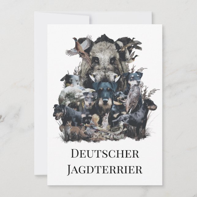  Deutscher Jagdterrier  Invitation (Front)