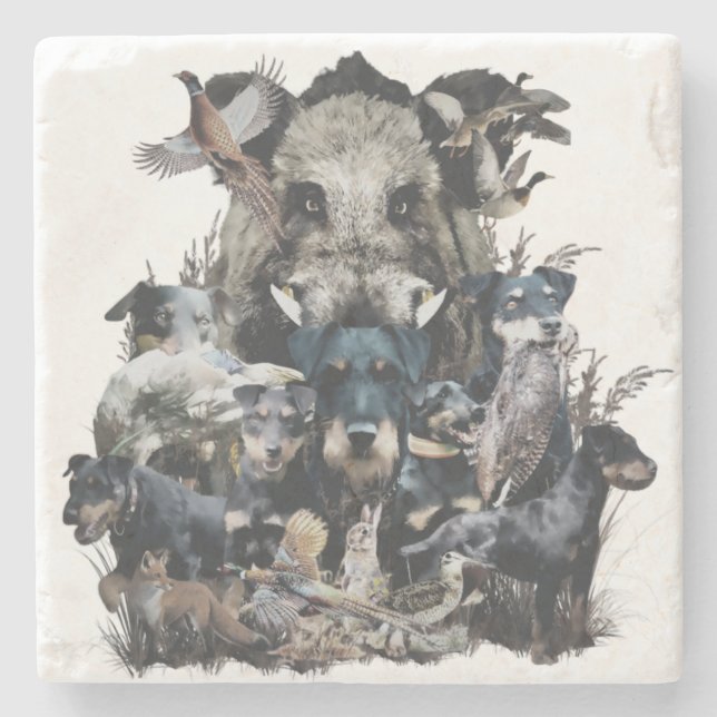  Deutscher Jagdterrier  Stone Coaster (Front)