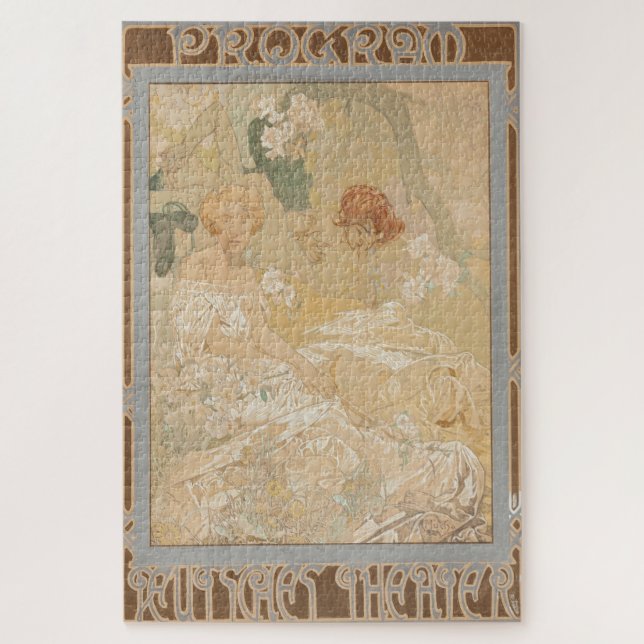 Deutsches Schauspiel-Haus Theatre Program by Mucha Jigsaw Puzzle (Vertical)