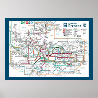 " Deutschland: 2022/heute Dresden - Liniennetz ... Poster