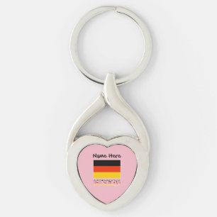 Deutschland and German Flag Personalised Key Ring