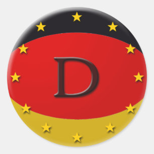 deutschland classic round sticker