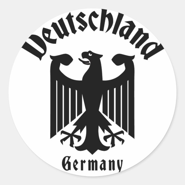 Deutschland Classic Round Sticker (Front)