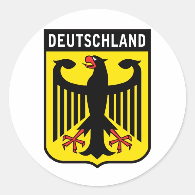 Deutschland Classic Round Sticker (Front)