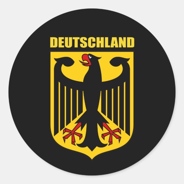 Deutschland Coat of Arms Classic Round Sticker (Front)
