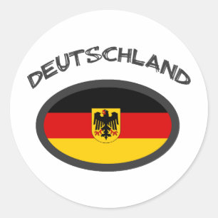 Deutschland cool flag design! classic round sticker