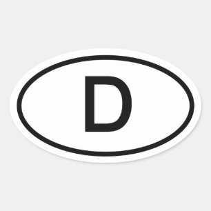 Deutschland Country of Origin Oval Decal Sticker