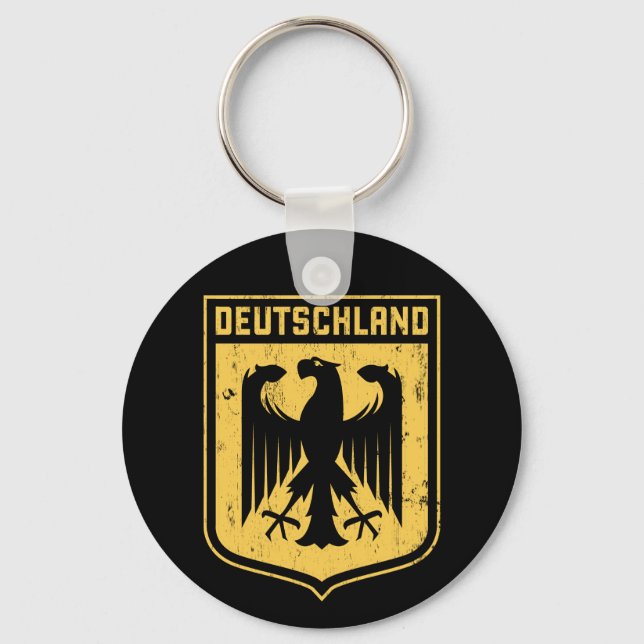 Deutschland Eagle -  German Coat of Arms Key Ring (Front)