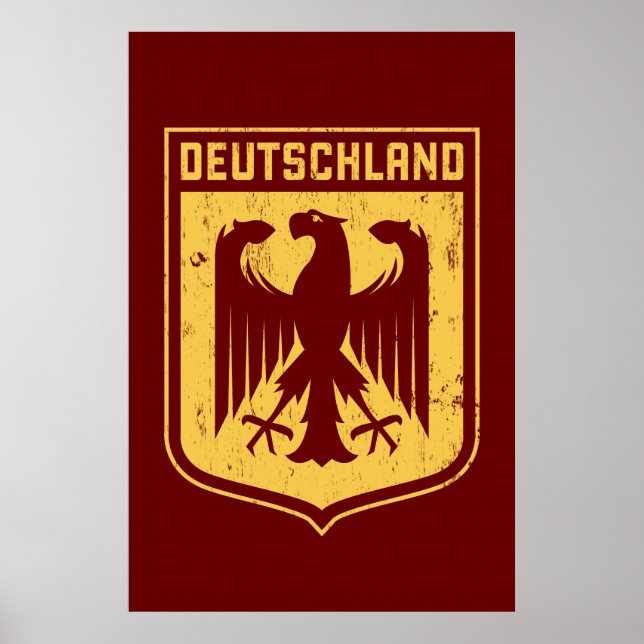 Deutschland Eagle -  German Coat of Arms Poster (Front)