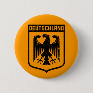 Deutschland Eagle - Germany Coat of Arms 6 Cm Round Badge