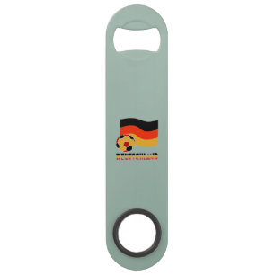 Deutschland Flag and Soccer Ball Grey Border