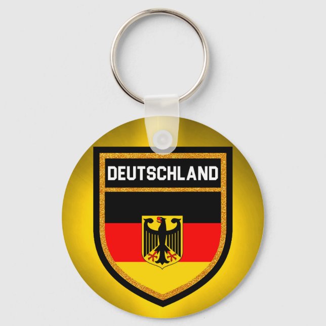Deutschland  Flag Key Ring (Front)