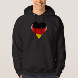 Deutschland Flag Of German I Love Heart Deutsch Ge Hoodie