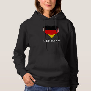 Deutschland Flag Of German I Love Heart Deutsch Ge Hoodie